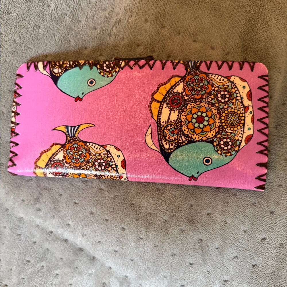 Colorful Fish Pattern Wallet handmade - Picture 4 of 6